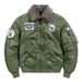 Men's Heavyweight Bomber Jacket – Detachable Stand Collar Winter Coat, Windproof Nylon Shell & Military-Inspired Pockets (Army Green/Black/Grey/Navy)_viptrois.com