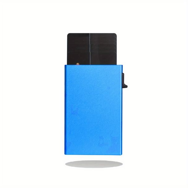 RFID Metal Men's Card Holder Simple Ultra Thin Bank Card Protective Case Aluminum Alloy Side Push One Key Card Out Anti Theft Swipe_viptrois.com