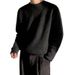 Men's Clothing Men's Oversized Solid Knit Sweater - Business Casual Pullover For Suit Layering_viptrois.com