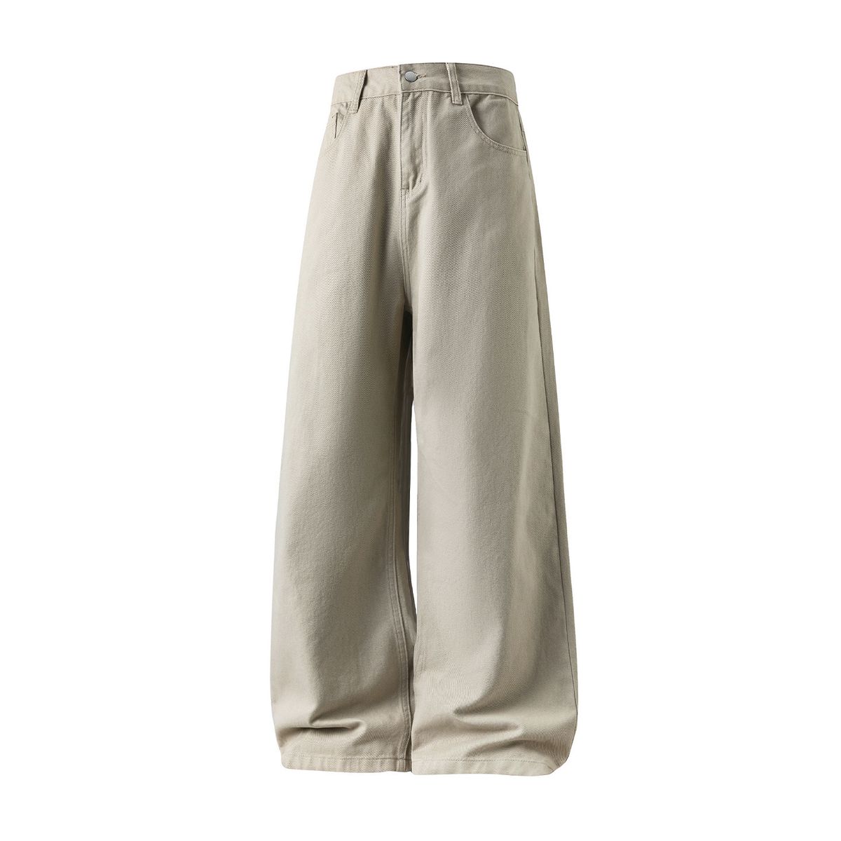 Men's Clothing Textured Pure Cotton Casual Pants Men's Autumn New Style Solid Color Versatile Straight Pants Trendy Brand Slightly Wide Long Pants_viptrois.com