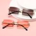 Sunglasses Female Explosive Square Small Rimless Sunglasses Male Fashion Personality Metal_viptrois.com