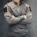 2025 Fashion Outerwear Breathable Combat Uniform Men's Stand Collar Splicing Long Sleeve Casual Sport Slim Sweatshirts_viptrois.com
