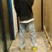 Smiley Bear Hayley Sticker Trend Loose Hip Hop Trousers Jeans Ins Loose Straight Men_viptrois.com