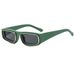 Men's Sunglasses New Square Frame Sunglasses Personality Double Circle Metal Frame Fashionable And Simple Sunglasses Rectangular Sunglasses_viptrois.com