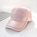 Hat women's baseball cap spring and summer Korean style fashion mercerized rhinestone sun hat duckbill cap trendy LOVE love_viptrois.com