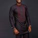 Men's moslem new ethnic style men's suit printed patchwork shirt and solid color pants men's casual suit_viptrois.com