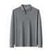 Scissor Collar Long Sleeve T-Shirt Men, Spring And Autumn New Simple Versatile Solid Color Polo Shirt Top For Men_viptrois.com