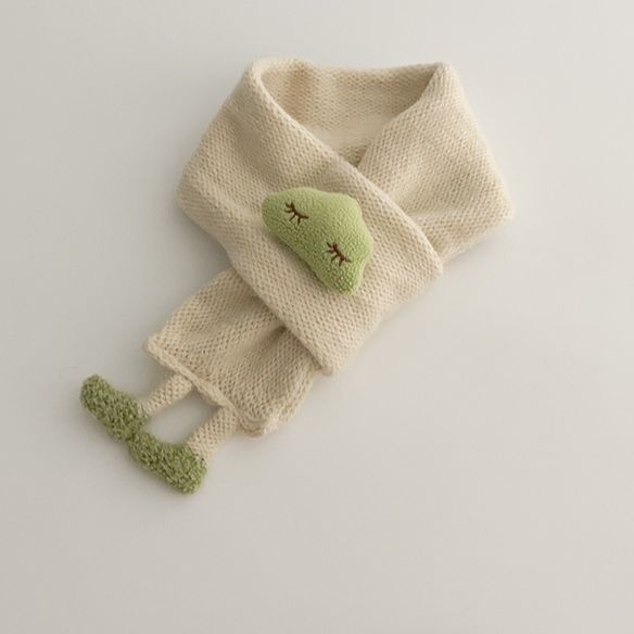 Kids'scarves Cute cloud super cute plush cross thickened warm boys and girls bibs_viptrois.com