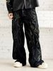 Men's Clothing High Street Shaped Pleated Washed Jeans RO Style Wide Leg Trousers_viptrois.com