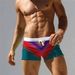 2025 Quick Drying Sports Shorts Men's Plus Size Loose Gradient Beach Pants Anti Glare Awkward Swim Trunks_viptrois.com