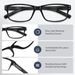 3Pairs Reading Glasses Men - Blue Light Blocking Square Readers With Spring Hinge Anti Eyestrain Eyeglasses_viptrois.com