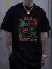 Retro Tiki Tee T Shirt Bar Restaurant Mug Rum Polynesian Hula The Aloha Club CA Homme Breathable Casual Soft Versatile Graphic Stylish Streetwear_viptrois.com