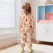 Mother & Kids INS Girls Round Neck Long Sleeved Suit Graffiti Print Pattern Children's Round Neck Long Sleeved Sweatshirt & Trousers_viptrois.com