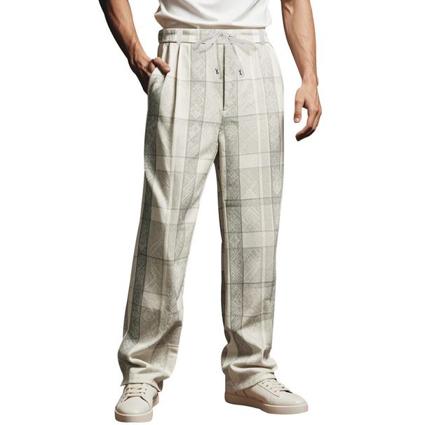 Men's Clothing Loose Casual Trend Business Simple Sports Wide Leg Trousers_viptrois.com