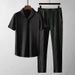 Men's Casual Suit Thin High-End Sports Suit Men's Fashion Short-Sleeved Trousers _viptrois.com