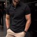 Unbeatable Quality Ins2025 Summer Quick Sale T-shirt Men's Button Henley Collar Sports Affordable Polo Shirt_viptrois.com