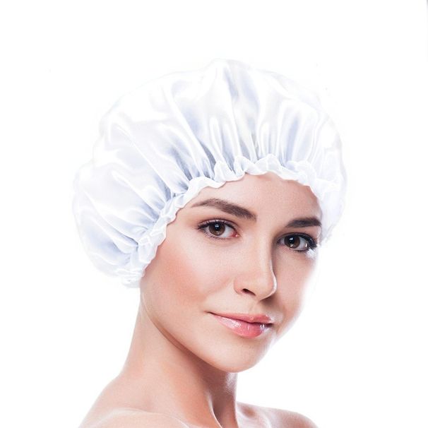 Women's Satin Sleep Cap For Hair Care - Soft & Breathable Nightcap With Elastic Band For Home, Spa, And Chemotherapy Use_viptrois.com