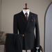 Men's Clothing Premium Double-Breasted Striped Suit Set - Formal & Casual Wedding Tuxedo, Business Blazer With Vest Options (Brown, Navy, Black)_viptrois.com