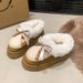 SHLIANG Winter New Fashionable Bow Warm Home Boots For Women's Indoor Soft Bottom Slippers Comfortable Boots X0060_viptrois.com