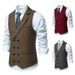 Men's Tweed Suit Vest Retro Lapel Double-breasted Vest, The Same As Shelby_viptrois.com