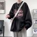 Printed Hoodie Men's New Round Neck Loose Top Chic Trend_viptrois.com