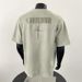 Men's Clothing Retro Embroidered T Shirt For Men Simple And High End Wear Navy Blue Short Sleeves Straight Shoulder And Small Collar_viptrois.com