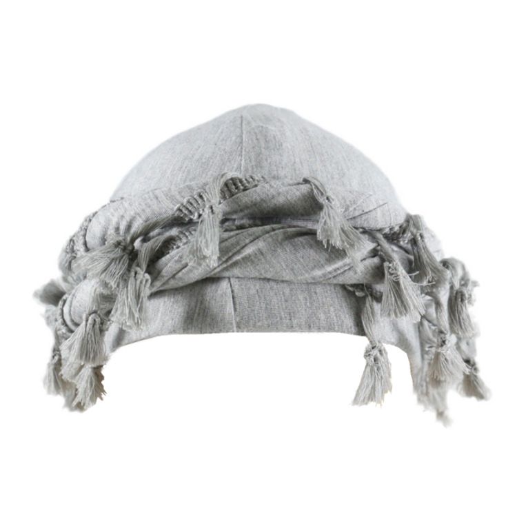 Unisex Men's Tin Lined Pullover Hat Fringe Edge Headscarf Hat Women's Personalized Hair Care Twist Tail Hat_viptrois.com