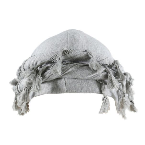 Unisex Men's Tin Lined Pullover Hat Fringe Edge Headscarf Hat Women's Personalized Hair Care Twist Tail Hat_viptrois.com
