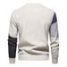 2026 High Quality Fashion Knitwear Pullovers Men Polyester Round Collar Color Mixing Long Sleeve Casual Slim Sweater_viptrois.com