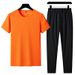 Men's Clothing Short-Sleeved Non-Hooded Spot Warm Sports Thin Leisure Suit_viptrois.com