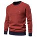 Knitted Top Bottom Autumn And Winter Round Neck Personalized Men's Pullover_viptrois.com