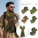 Python Pattern Tactical Large Outdoor Mesh Camouflage Headscarf Multifunctional Cotton Windproof Sand Scarf_viptrois.com