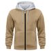 Cross-Border Foreign Trade New Men's Zipper Hooded Long Sleeve Solid Color Top Fleece Casual Sports Fashion Sweatshirt_viptrois.com