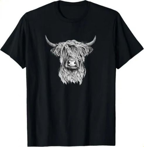 T-shirthighland Cow - Hand Drawn Illustration Gift 2026 Unisex T_viptrois.com