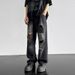 Men's Clothing Straight Wide Leg Pants Loose And Trendy Overalls_viptrois.com