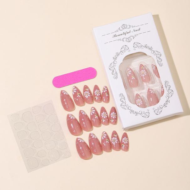 Wearable Nails, Bee Flower Wearable Nails, Cute Style, Sweet Style, Cross Border High End Wearable Nails, Not Easy To Fall Off_viptrois.com