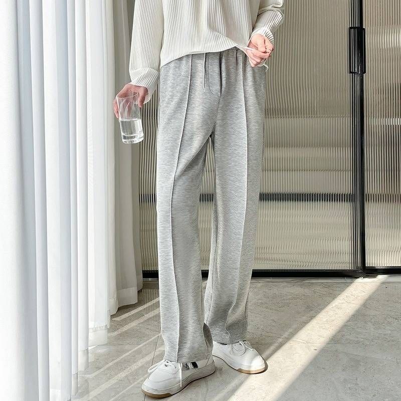 Men's Clothing Ins Trendy Mid Line Straight Pants Men's Sweatpants Spring And Autumn Draped Casual Trousers Boys Loose Versatile Sports Pants Men_viptrois.com