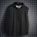 2025 New Style Sleeveless Vest Top Men's Casual T-shirt Pure Color Hooded Sweater Lace-up Hip-hop Sports Shirt_viptrois.com