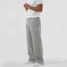 Men's High-Waisted Straight Leg Pants - 95% Cotton Blend, Streetwear Casual Trousers (Gray/Black, S-XXL)_viptrois.com