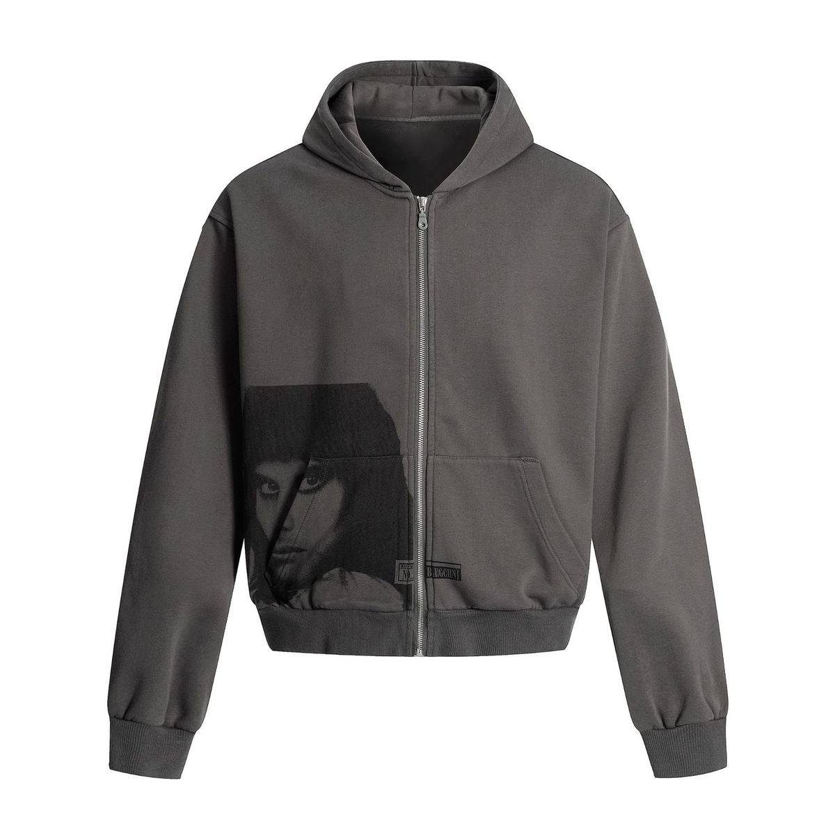 Street Character Print Hooded Cardigan Sweatshirt Spring Autumn Men's Niche Loose Casual Zipper Jacket_viptrois.com
