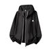 Men's Streetwear Hooded Zip-Up Sweatshirt With Letter Embroidery, Heavyweight Pullover For Fall, Oversized Casual Jacket_viptrois.com