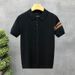 Men's Clothing New High End Light Luxury Knitted Short Sleeved T Shirt Men's Shirt Handsome Slim Fit All Match Shirt Lapel_viptrois.com