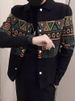 Knitted Cardigan Sweater High-End Ethnic Jacket Men's Autumn And Winter New Style Lapel Casual Long Sleeved Trend_viptrois.com