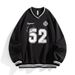 Retro Digital Print V-Neck Sweatshirt For Men & Women - Soft Polyester Pullover With Long Sleeves (S-3XL, Multiple Colors)_viptrois.com