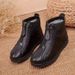 New winter casual and thick snow boots mother large size low tube zipper cotton shoes_viptrois.com