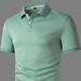 Men's Textured Polo Shirt, Breathable Short-Sleeve Casual Top With Jacquard Pattern, Slim Fit Summer & Fall T-Shirt For Daily Wear_viptrois.com