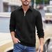Men's Casual Zip-Up Hoodie With Stand Collar - Lightweight Pullover Sweatshirt For Fall & Spring (Black, Khaki, Dark Gray, White)_viptrois.com