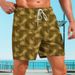 Premium Products Beach Large Size Quick Drying Loose Fitting Thin Quarter Men's Shorts Sports Casual Floral Pants_viptrois.com