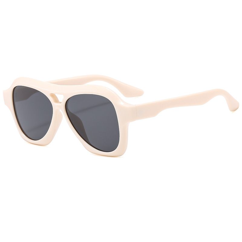 Men's Sunglasses New Trend Ins Personality Large Frame Sunglasses Internet Celebrity Same Style Toad Sunglasses Retro Double Beam Sun_viptrois.com