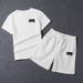 Men's Waffle Texture Set - Slim Fit Short Sleeve & Shorts | Korean Streetwear_viptrois.com